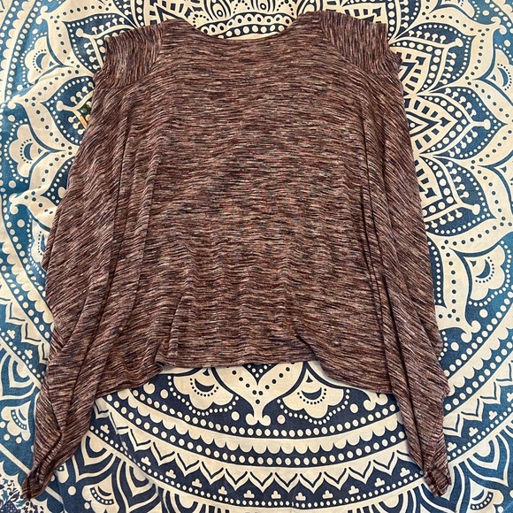 KNOX ROSE CAPE SHAWL SWEATER WOMEN SIZE XS EXTRA SMALL PURPLE PINK EUC 241 - Picture 2 of 13